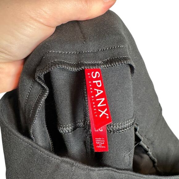 Spanx The Perfect Pant Ankle 4 Pocket Black Ponte Knit Large Classic Minimal - Picture 7 of 10
